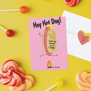 Carte De Remerciements Fire Jumping Hot Kids School Valentine's Day Card
