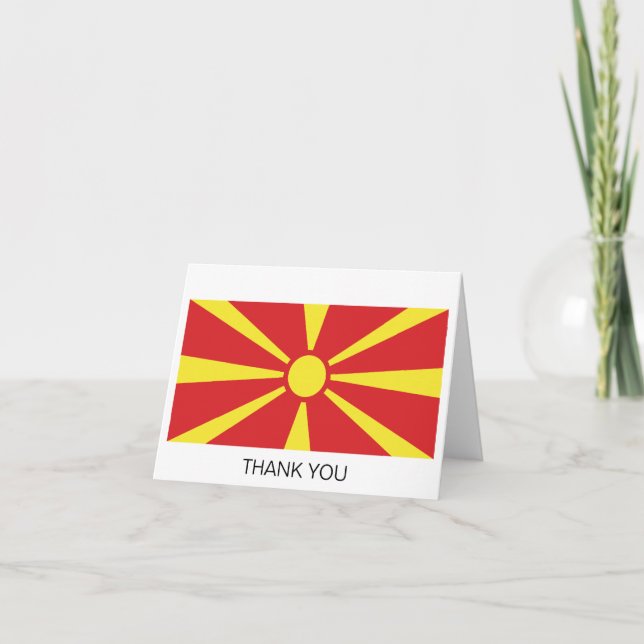 Carte De Remerciements Flag de Macedonia (Devant)