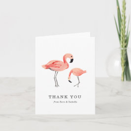 Carte de remerciements Flamant rose