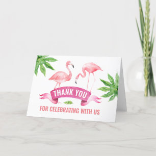 Carte De Remerciements Flamant rose