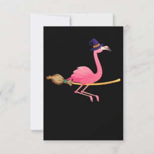 Carte De Remerciements Flamant rose   Femmes Drôle Flamant rose Sorcière 