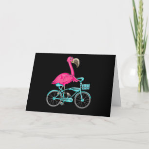 Carte De Remerciements Flamant rose   Flamant rose À Vélo Cool Vélos