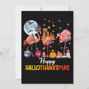 Carte De Remerciements Flamant rose Flamant rose Thanksgiving Halloween N