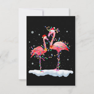 Carte De Remerciements Flamant rose  Noël Arbre de Noël Noël Noël Noël No