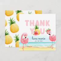 Flamant rose rose d'été tropical Anniversaire plat
