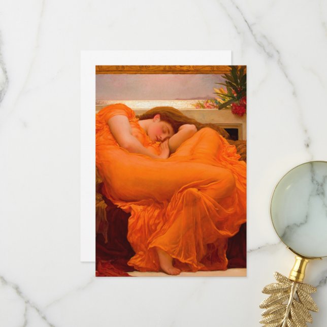 Carte De Remerciements Flaming June par Lord Frederic Leighton (Devant/Arrière en situation)