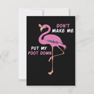 Carte De Remerciements Flamingo   Flamingo With Glasses Dont Make Me Put