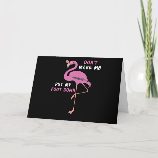 Carte De Remerciements Flamingo | Flamingo With Glasses Dont Make Me Put (Devant)