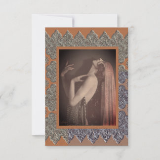 Carte De Remerciements  Flat Note card with Vintage Dancer