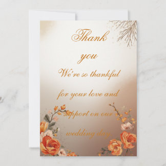 Carte De Remerciements Flat Thank You Card