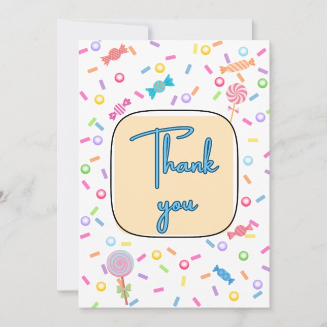 Carte De Remerciements Flat Thank You Card (Devant)