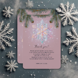 Carte De Remerciements Flèches de neige violette d'hiver moderne Baby sho
