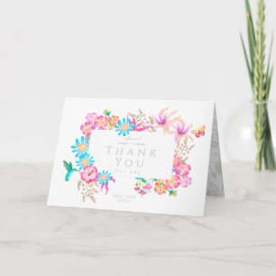 Carte De Remerciements Fleur Blanche Mystique en Fleur