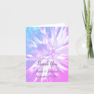 Carte De Remerciements Fleur Dahlia Mariage personnalisé photo