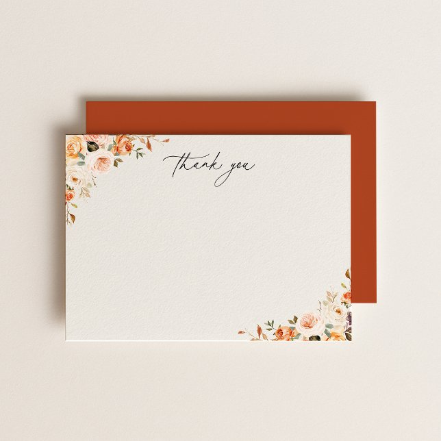 Carte De Remerciements Fleur d'automne terreuse (Créateur téléchargé)