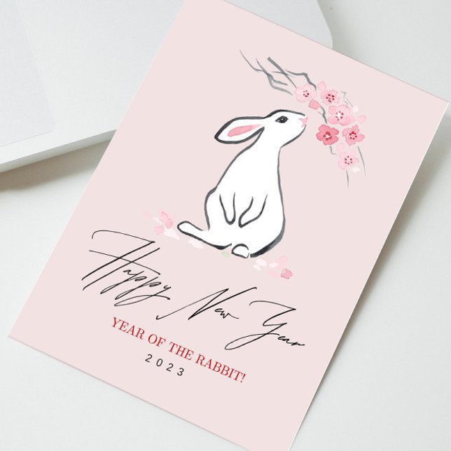 Carte De Remerciements Fleur de lapin et de cerise (Créateur téléchargé)