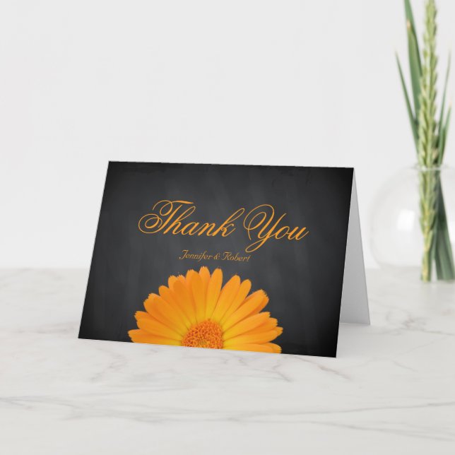 Carte De Remerciements Fleur de Mariage Remerciements (Devant)