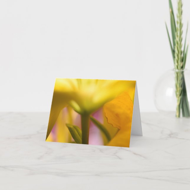 Carte De Remerciements Fleur jaune vif (Devant)
