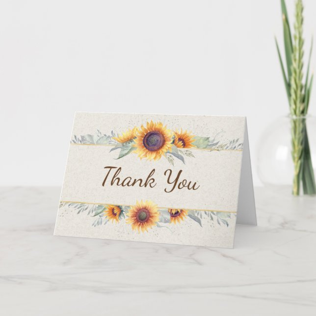 Carte de remerciements fleur sauvage (Devant)