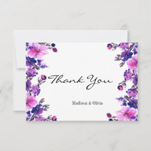 Carte de remerciements fleur sauvage