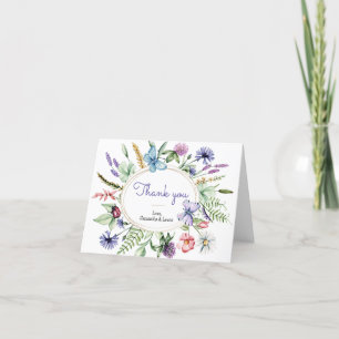 Carte De Remerciements Fleur sauvage Boho Baby shower Mariage Événement p