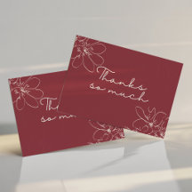 Fleur sauvage dessinée à la main "Merci beaucoup" 