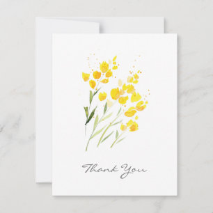 Carte De Remerciements Fleur sauvage jaune