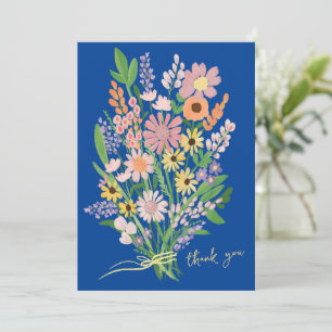 Carte De Remerciements Fleur sauvage peint à la main sur mesure
