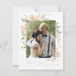 Carte De Remerciements Fleur sauvage Romance