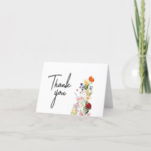 Carte De Remerciements Fleur sauvage  Spring Baby in Bloom Baby shower