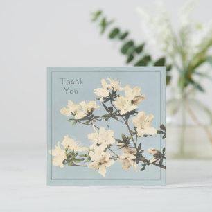 Carte De Remerciements Fleurs d'azalée crème