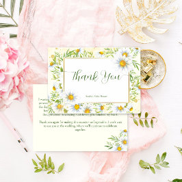 Carte De Remerciements Fleurs de marguerite sauvage shower de mariage pri