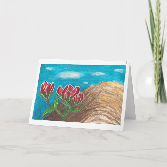 Carte De Remerciements Fleurs de montagne (Devant)