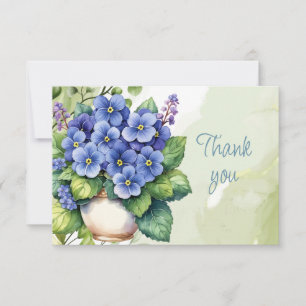 Carte De Remerciements Fleurs de plante d'intérieur Violette africaine Me