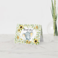 Fleurs de soleil d'automne Baby shower éléphant