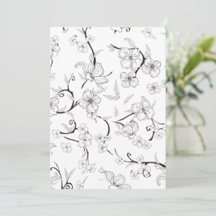Carte De Remerciements Fleurs déplaisantes Motif 7