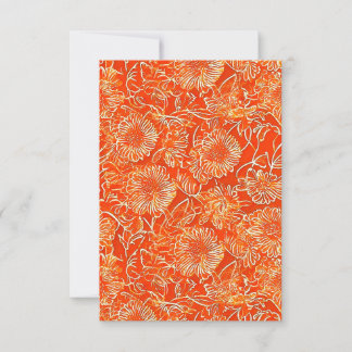 Carte De Remerciements Fleurs douces orange