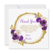 Fleurs élégantes et violettes foncées et or Annive