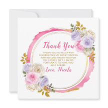 Fleurs élégantes rose et violet Sweet sixteen