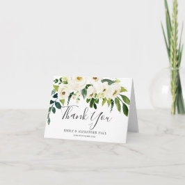 Carte De Remerciements Fleurs en fleurs blanches toutes les occasions Mar
