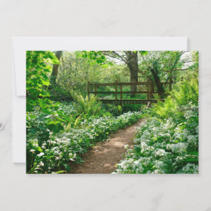 Carte De Remerciements Fleurs   Fleurs sauvages blancs en forêt