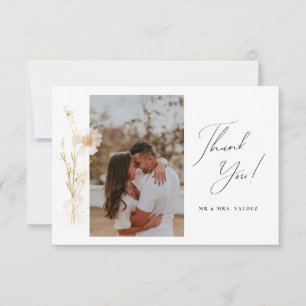 Carte De Remerciements Fleurs Mariages romantiques Photo