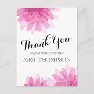 Carte De Remerciements Fleurs Peintes   Remerciements pour Enterrement de