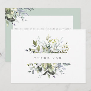 Carte De Remerciements Fleurs poussiéreuses verdure