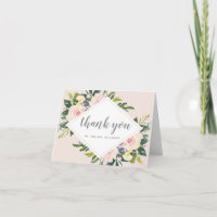 Fleurs printanières rose | Remerciements de mariag