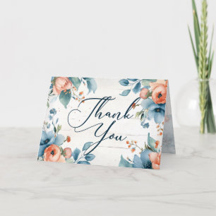 Carte De Remerciements Fleurs rustiques Vierge