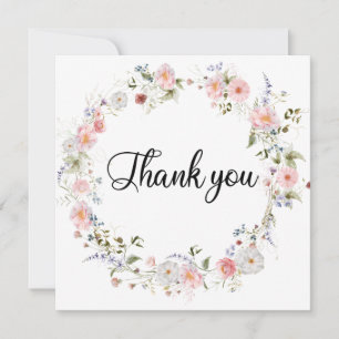 Carte De Remerciements Fleurs sauvages