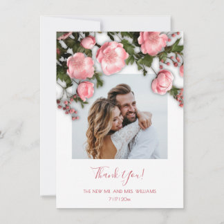 Carte De Remerciements Fleurs sauvages 3D Roses