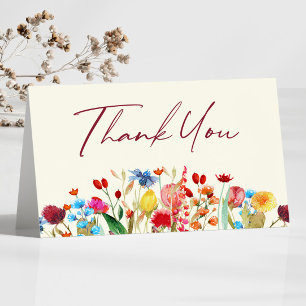 Carte De Remerciements Fleurs sauvages fleurs sauvages Jardin Floral