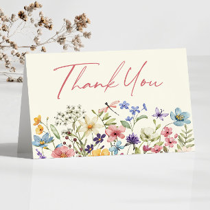 Carte De Remerciements Fleurs sauvages fleurs sauvages Jardin Floral